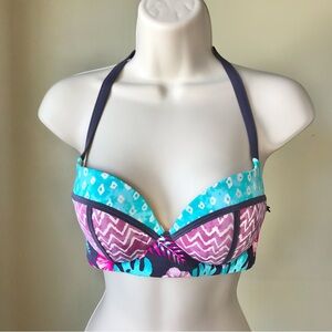 Shade & Shore Shell Multi Color Bikini Top Size 34A